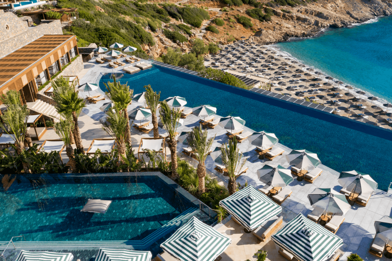 sejour en Crete - hotel Luxe Daios Cove vue drone