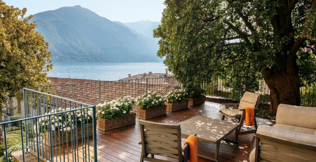 Rooftop Corner Suite du Grand Hotel Tremezzo avec terrasse, séjour luxe en Italie