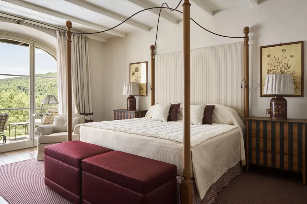 Terrace Suite du Rosewood Castiglion del Bosco avec terrasse privée en Toscane, séjour sur mesure en Italie