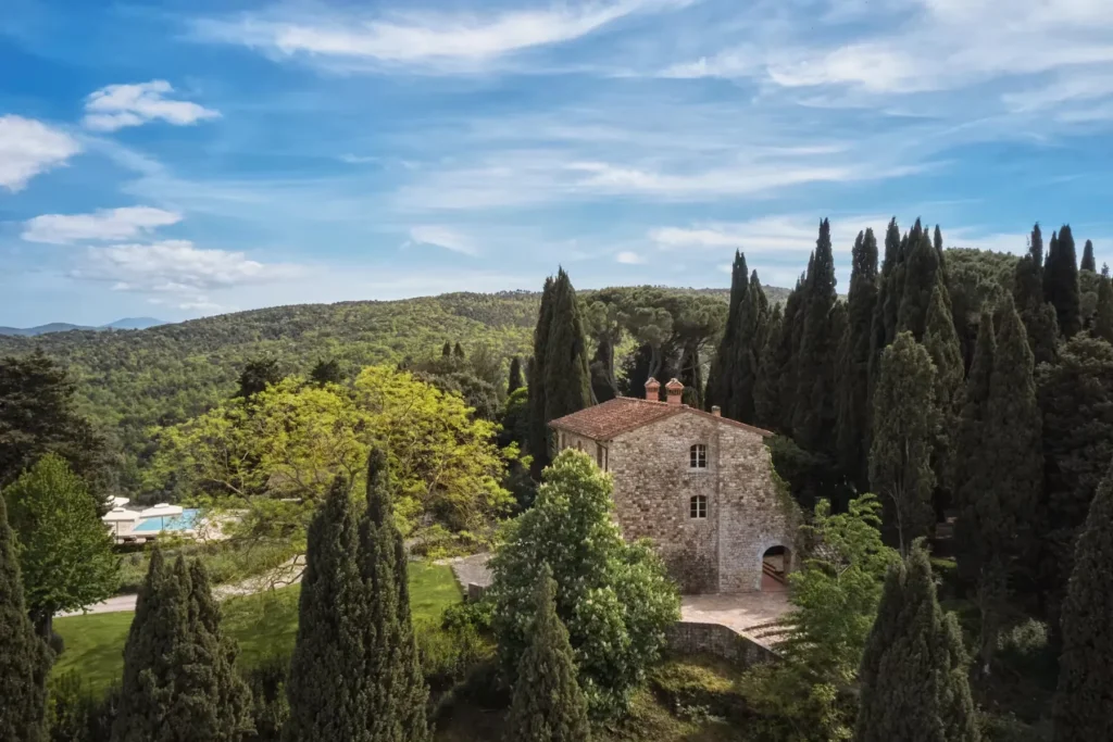 Villa Castello du Rosewood Castiglion del Bosco construite sur des ruines médiévales en Toscane